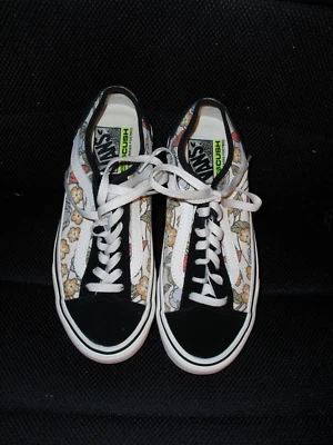 Zapatos Tenis VANS Florados Negros Gamuza Para Hombre 5 Para Mujer 6.5 Foto 1 de 4