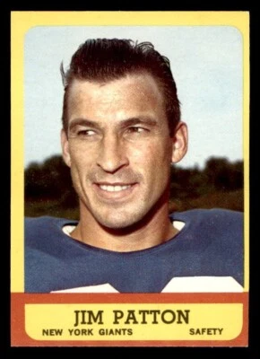 1963 Topps Football #58 Jim Patton EX/MT *f1 - Image 1 of 2