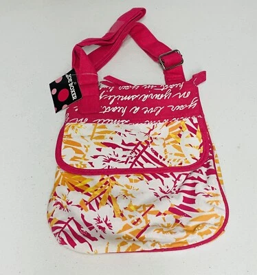 Joe Boxer Pink White Zipper Snap Cross Body Bag Small Purse - Image 1 of 4