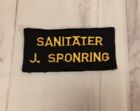 German Patch ~ Sanitater (Sanitary) - J. Sponring ~ Name Plate ~            C-80