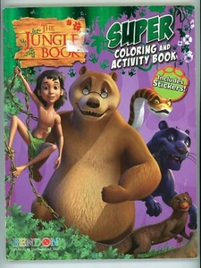 2009 Libro Colorare Giungla Activity Book Adesivi Bendon Super Rudyard Kipling - Foto 1 di 2