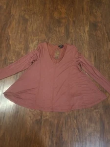 Miss Me Shirt Womens S Burgandy  Long Sleeve                                p-6 - Picture 1 of 2