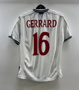 England Gerrard 16 Home Football Shirt 1999/01 Adults Large Umbro G165 - Picture 1 of 4