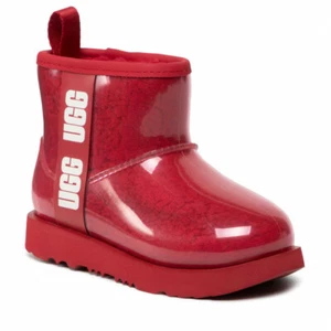 UGG Big Kids' CLASSIC CLEAR MINI II Boots Samba Red 1112386K-SBR f - Picture 1 of 4