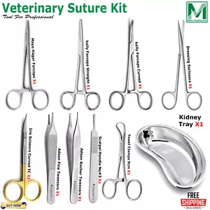 Kit de cirugía menor conjunto herramientas de disección quirúrgica instrumentos veterinarios - Imagen 1 de 12