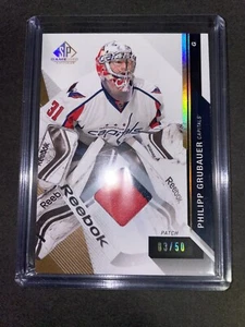 2014-15 SP Game Used Patch Philipp Grubauer BLUE PATCH /50 - Bild 1 von 2
