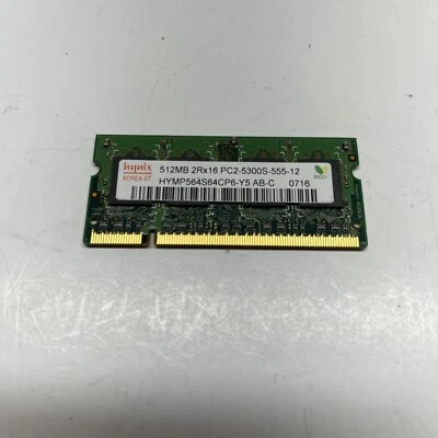 Memory Hynix 5300S 512MB  Laptop PC RAM DDR2 2RX16 HYMP564S64CP6-Y5 - Image 1 of 2