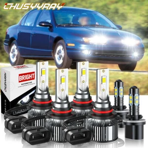 For Saturn SL SEDAN 1996-2002 6X LED Headlight Hi/Lo Beam + Fog Light Bulbs Kit - Picture 1 of 19
