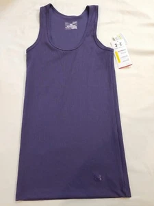 NWT Under Armour Women's HEAT GEAR COMPRESSION FITTED SLEEVELESS PURPLE SHIRT - Picture 1 of 6