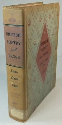 BRITISH POETRY AND PROSE SHORTER EDITION 1951 HARDCOVER  - Image 1 of 4