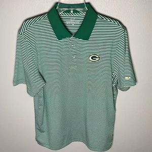 Vineyard Vines Green Bay Packers Polo Shirt Mens Medium Striped Golf NFL - Bild 1 von 7