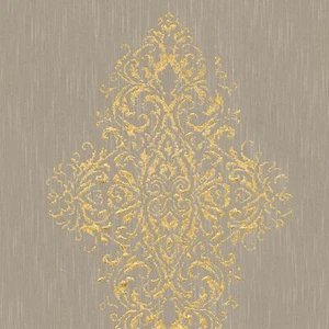 Papel pintado barroco Profhome 319453-GU adorno beige mate oro 5,33 m2 - Imagen 1 de 7