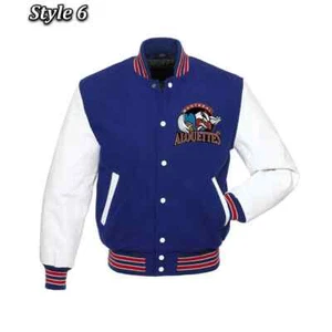 Letterman Montreal Alouettes Blue and White Varsity Jacket - Picture 1 of 4