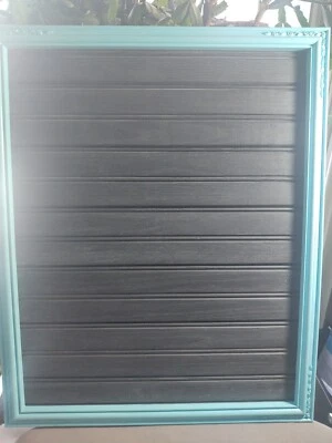 Handmade Chalkboard Teal Frame Wainscot Chalkboard Paint 17.5" x 21.5" - Image 1 of 4
