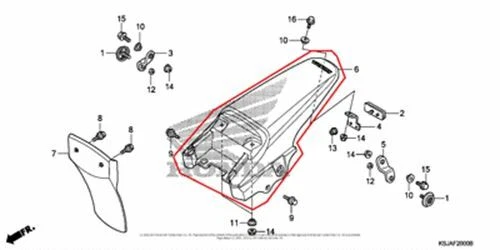 NEW OEM HONDA CRF100 CRF 100 REAR FENDER RED Foto 1 de 1