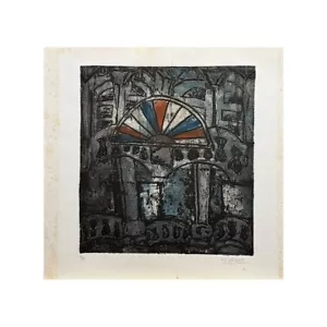 UNLESERLICHE SIGNATUR. Gravur. Kolographie. Zeitgenössische Kunst. Kubanische Kunst. - Bild 1 von 6