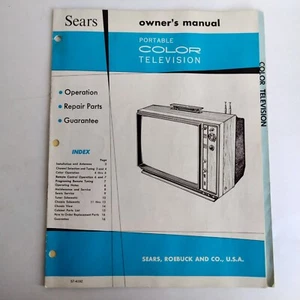 Sears Portable Color Television Owner's Manual - Picture 1 of 5