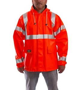 Tingley High Visibility Jacket, Fluorescent Orange-red, X-Large - Picture 1 of 6