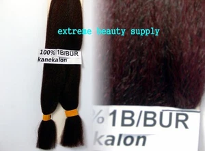 kanekalon braid hair dreadlock stage black burgundy mix - Picture 1 of 1