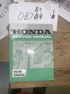 Honda Factory Service Manual 1993 -1998 XR650 L OEM - Picture 1 of 10