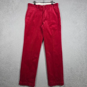 Pantalones Polo Ralph Lauren Para Hombre Talla 32x32 Rojo Carmesí Pie Recto Pana Preppy - Imagen 1 de 10