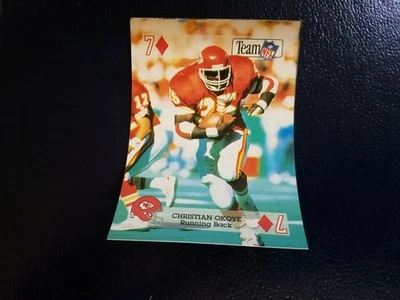 Christian Okoye KC Chiefs 1992 TEAM NFL STAR PLAYING CARDS SQUARED CORNERS - Image 1 of 2