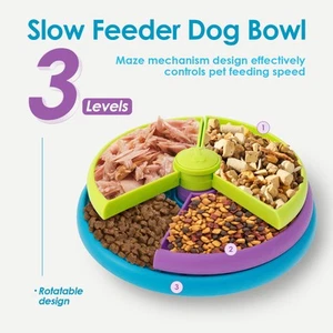 Dog Slow Feeder Bowl PP Pet Slow Food Bowl Smooth Slow Feeder Bowl qiSBy - Picture 1 of 12