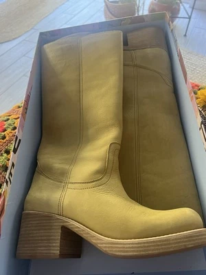 Campus Boots Jeffrey Campbell Banana Yellow Women's Size 10 Block Stacked Heel - Image 1 of 4