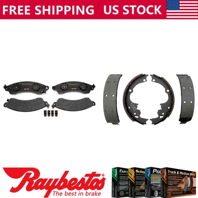 Kit dianteiro traseiro pastilhas de freio metálicas e sapatas de freio para 1988-1992 Chevrolet Camaro - Imagem 1 de 4