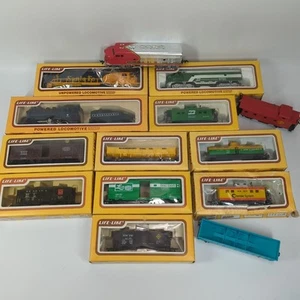 LOTTO 14 modellini Power Life Like Bachman scala HO locomotive vagoni merci - Foto 1 di 9