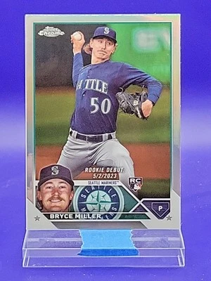 Bryce Miller 2023 Topps Chrome Update Refractor Rookie Debut RC SP 🔥 Mariners - Image 1 of 2