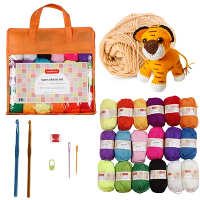 Incraftables Assorted Acrylic Yarn Skeins Set. Crochet Yarn Set w/ 18pcs Skein - Image 1 of 4