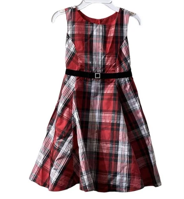 Vestido de fiesta a cuadros rojo Pretty Jona Michelle para niña - talla 6 Foto 1 de 4