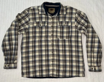 Camisa Boston Traders Para Hombres XL 23” X 30” Cuadros Forrada de Vellón Franela Chamarra Foto 1 de 4
