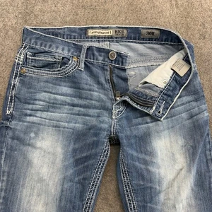 BKE Aiden Jeans Mens 30x32 Blue Medium Wash Straight Leg Bootleg Cut Modern - Picture 1 of 13