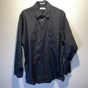 Calvin Klein Herren Hemd Baumwolle Langarm Schwarz Gr. XL Knopfleiste Hemd CK - Bild 1 von 5