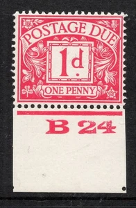 1924. D9. 1d Carmine on thick chalky paper Control B24. Fine lightly mtd mint. - Picture 1 of 1