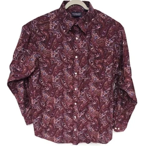 Roundtree & Yorke Mens Paisley Floral Shirt Size XLT Long Sleeve - Picture 1 of 8