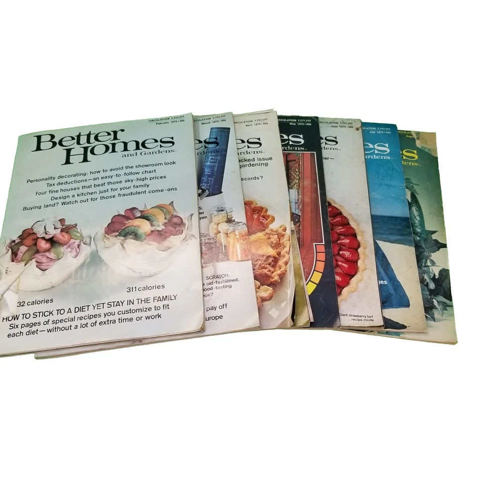 ✅Vintage 1973 Better Homes and Gardens Magazine Lot of 7 Recipes, Ads & Toys - Image 1 of 4