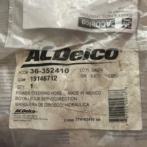 Manguera de dirección asistida Ac Delco ACD# 36-352410 GM# 19146712 - Imagen 1 de 7