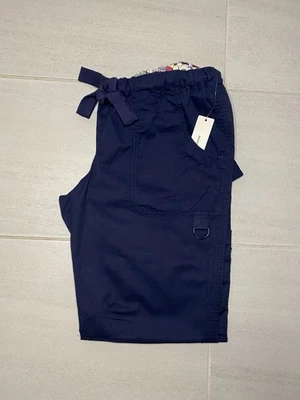 NEW Koi Scrub Pants Women’s Sz Small Regular Navy Blue Cargo Nursing Medical - Image 1 of 4