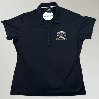 Jack Daniel's 2017 Invitational BBQ Women's Polo Short Sleeve Embroidered Sz XXL - image 1 of 4
