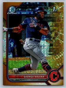 George Valera 2022 Bowman 1er refractor Mojo cromado dorado/50 SSP Guardians - Imagen 1 de 2