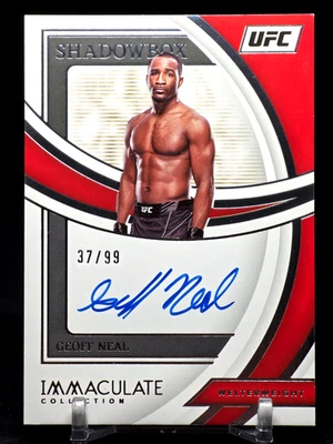 2022 Panini Immaculate Collection UFC Geoff Neal Auto /99 Shadowbox Signatures - Image 1 of 2