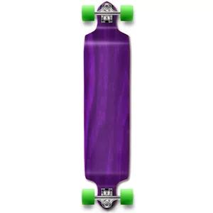Yocaher Drop Down Blank Longboard Complete - Stained Purple - Picture 1 of 6