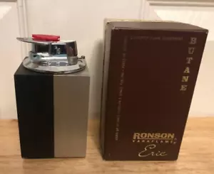 Vintage Varaflame Ronson Eric Table Lighter - Wood & Aluminum Base New/Boxed - Picture 1 of 8