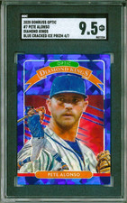 PETE ALONSO 2020 Optic Exclusive FOTL Blue Cracked Ice ~ SSP #'d /7 ~ POP 1