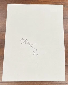 Yoko Ono signiertes Papier Beckett authentisches Autogramm Die Beatles John Lennon - Bild 1 von 4