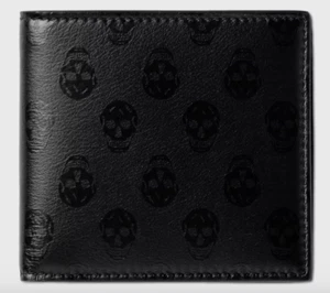 Alexander McQUEEN Leather Biker Skull Bifold Wallet NWT with original AMQ box - Picture 1 of 3