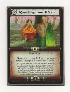 L5R WISSEN AUS DEM INNEREN NM ENGLISCH AEG Legende der fünf Ringe NM selten - Bild 1 von 1